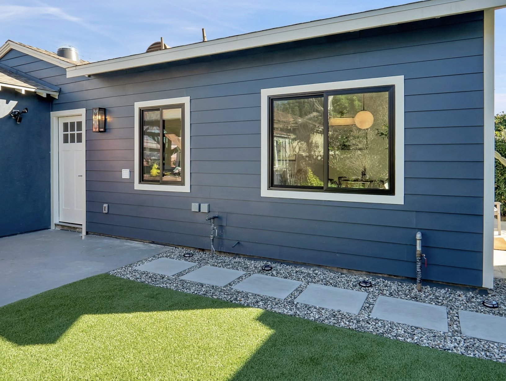 Blue ADU backyard unit